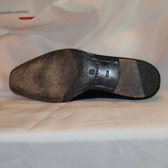 Mezlan Black Suede Silver Horsebit Loafers Size 10.5 M Excellent Pre-Owned Cond - Picture 11 of 12